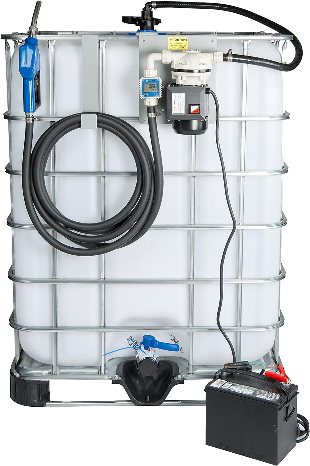 Def Tot Battery Powered 12V DEF Tote Dispensing System w/ Nozzle & Flow Meter ...