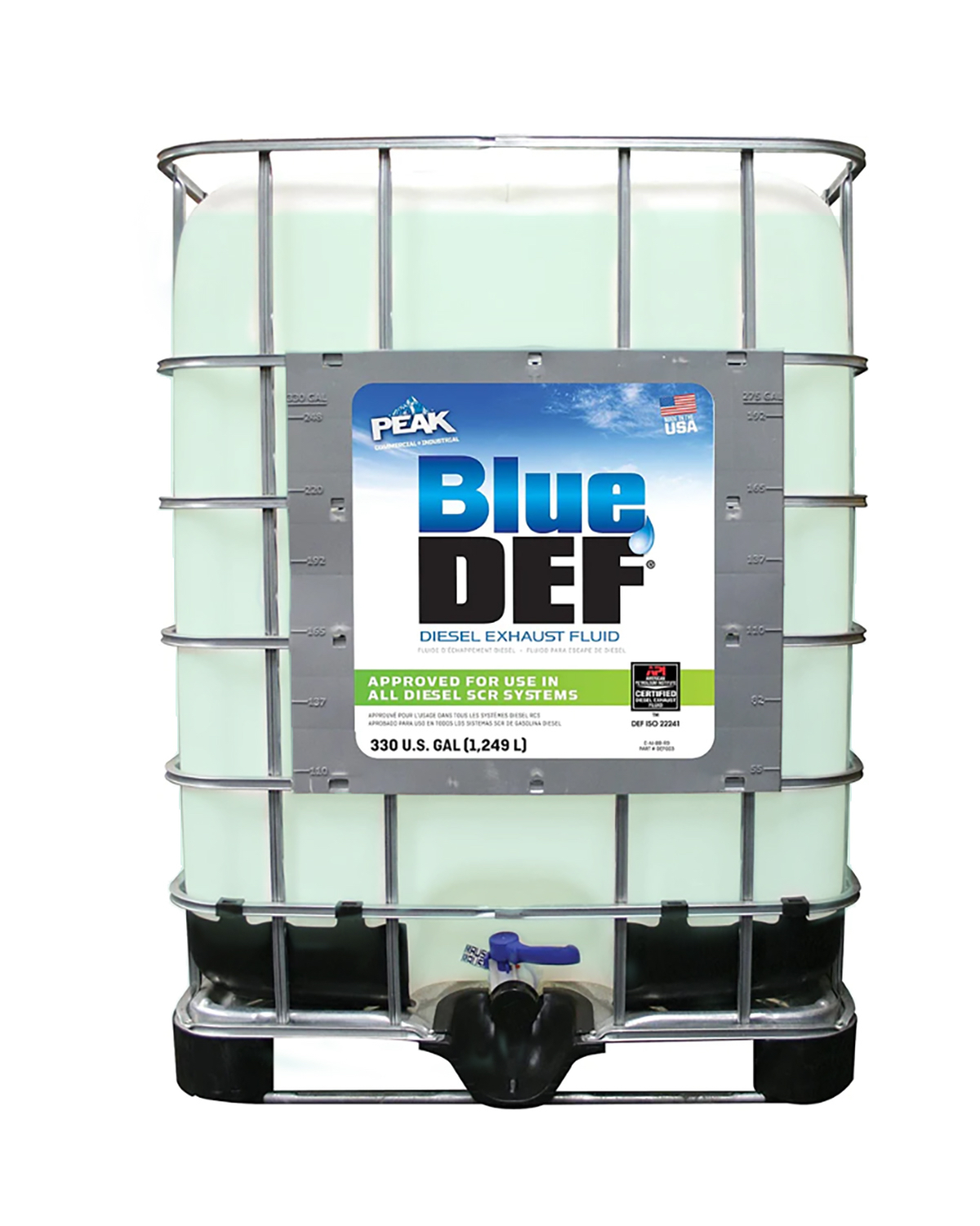 BlueDEF Hero API Certified 330 - Gallon Tote with Pump