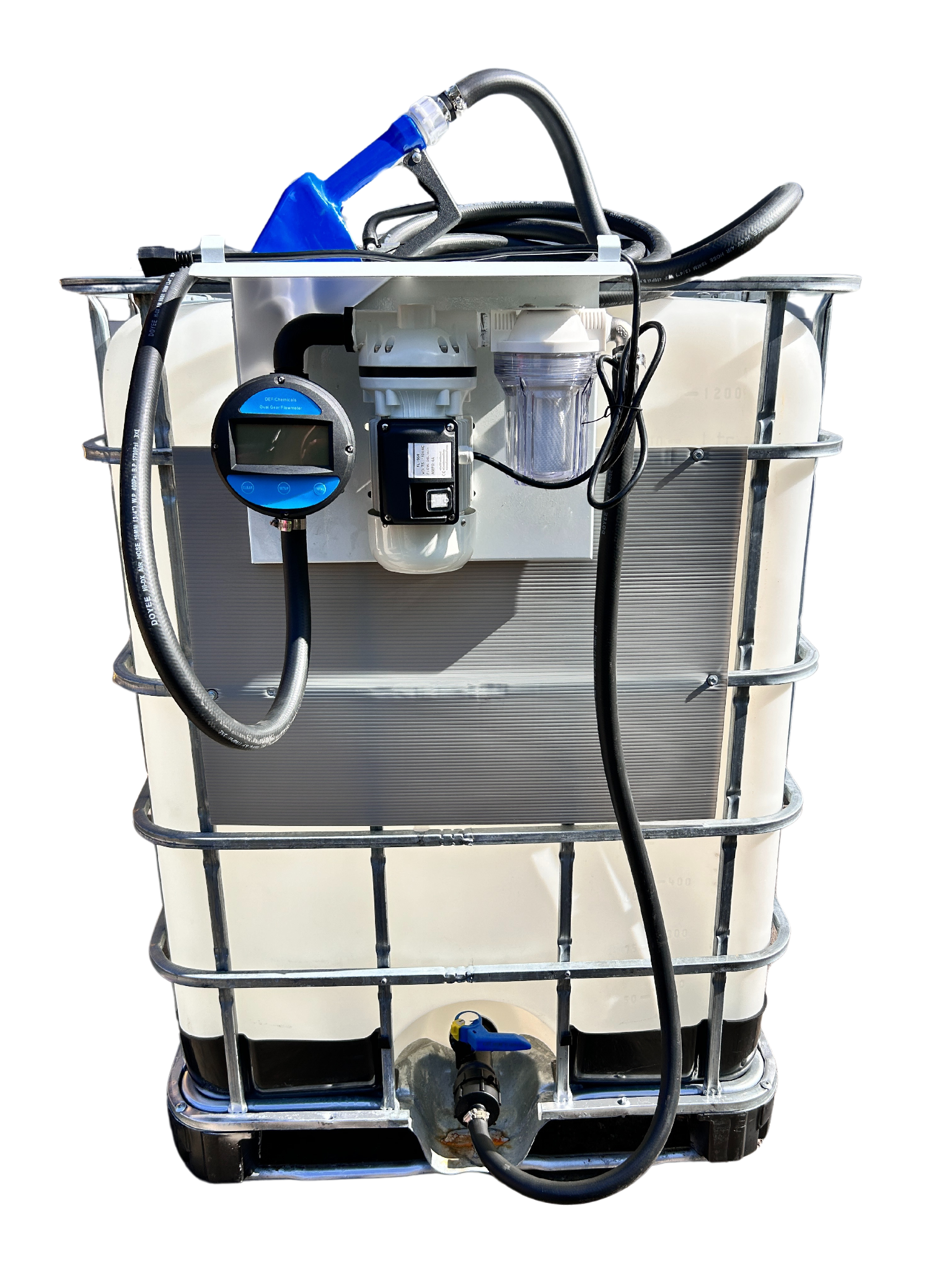 Electric DEF Tote Dispensing System w/ Nozzle, Flow Meter, and Purity ...