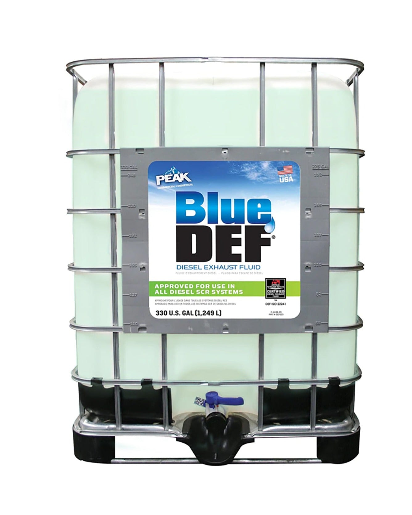 Blue DEF 330 Gallon Tote Diesel Exhaust Fluid and Electric Pump – DEF-Hero